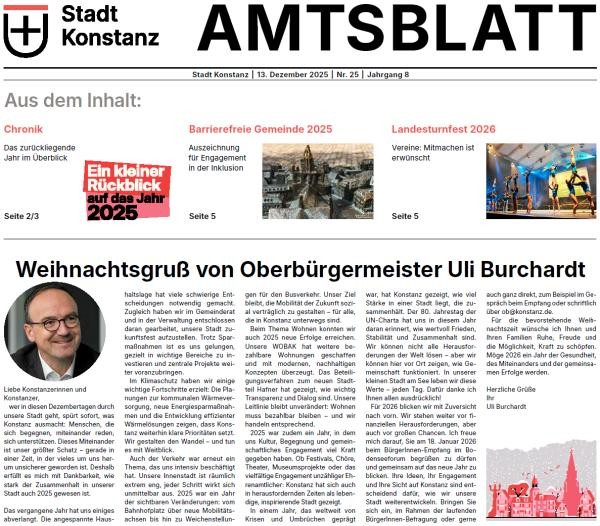Ausschnitt aus der Titelseite des Amtsblattes Ausschnitt aus der Titelseite des Amtsblattes