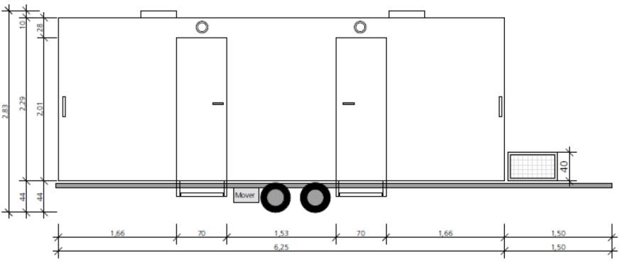 EBK WC Wagen, Ansicht