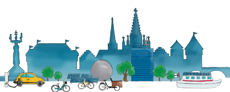 Illustration der Konstanzer Skyline