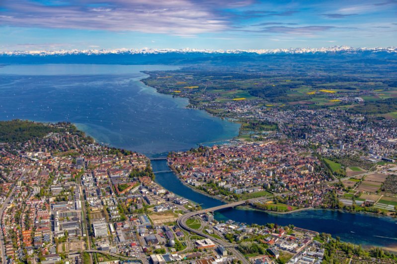 Luftaufnahme der Stadt Konstanz