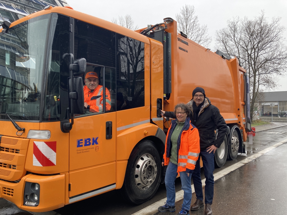 Das erste E-Müllfahrzeug in Konstanz - Klimaschutz Konstanz
