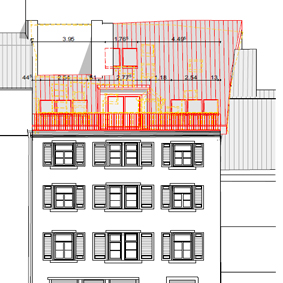 Entwurfsplan Zollernstraße Front Ansicht