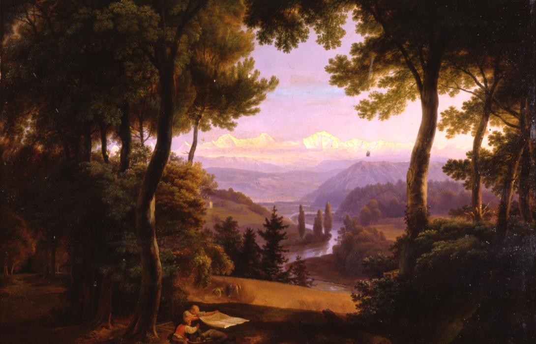 Johann Georg Volmar: Landschaft an der Aare; 1818 © Städtische Wessenberg-Galerie Konstanz.