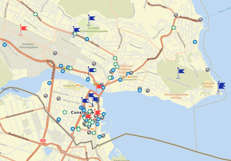 Kartenausschnitt Stadt Konstanz