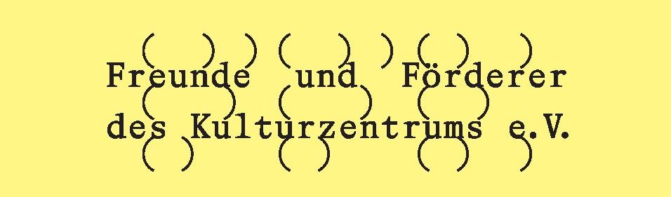 Grafik mit Text: Freunde und Förderer des Kulturzentrums e. V.